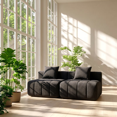 Canapé modulaire modulaire sans accoudoirs en chenille l 65 po x P 24 po x H 29 po Modular