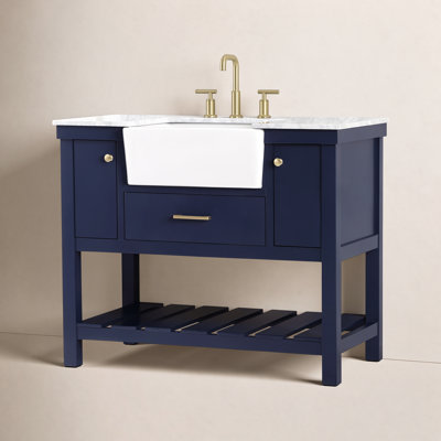 Pelaghia 42'' Single Bathroom Vanity with Marble Top