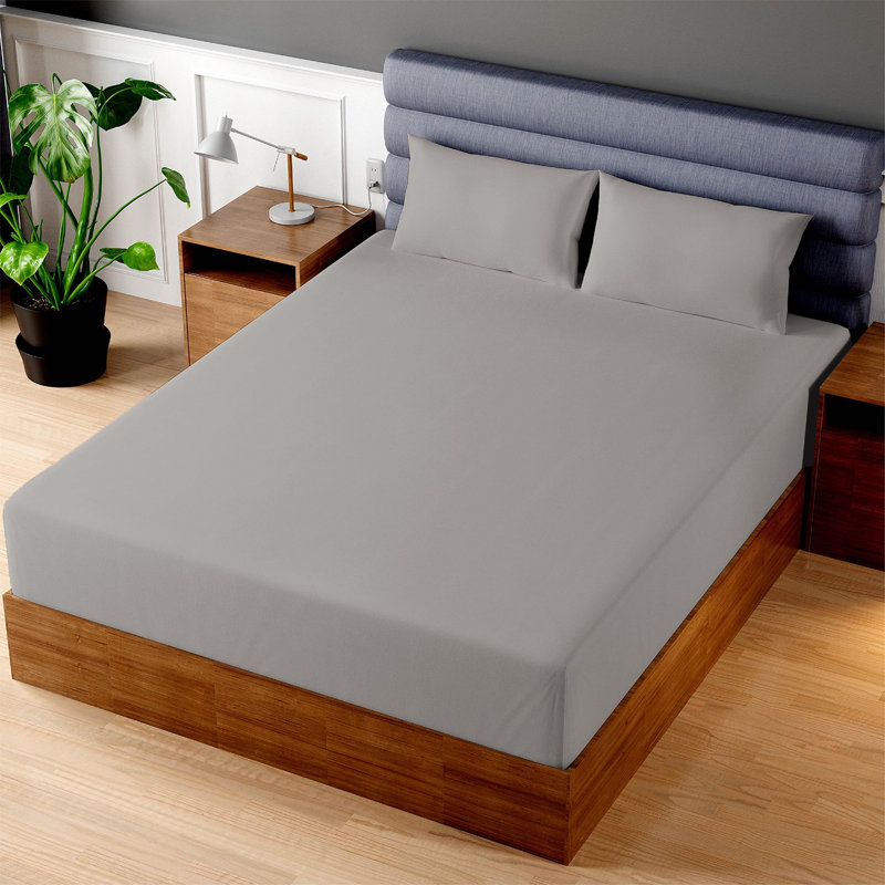 King Size 40 CM Deep Fitted Sheet – Ultra Soft, Breathable & Wrinkle-Free, Grey