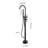 Convenient Tub Faucet With Splash Prevention And Handheld Shower - Stainless Steel Floor Mounted Smooth Water Flow-118088798