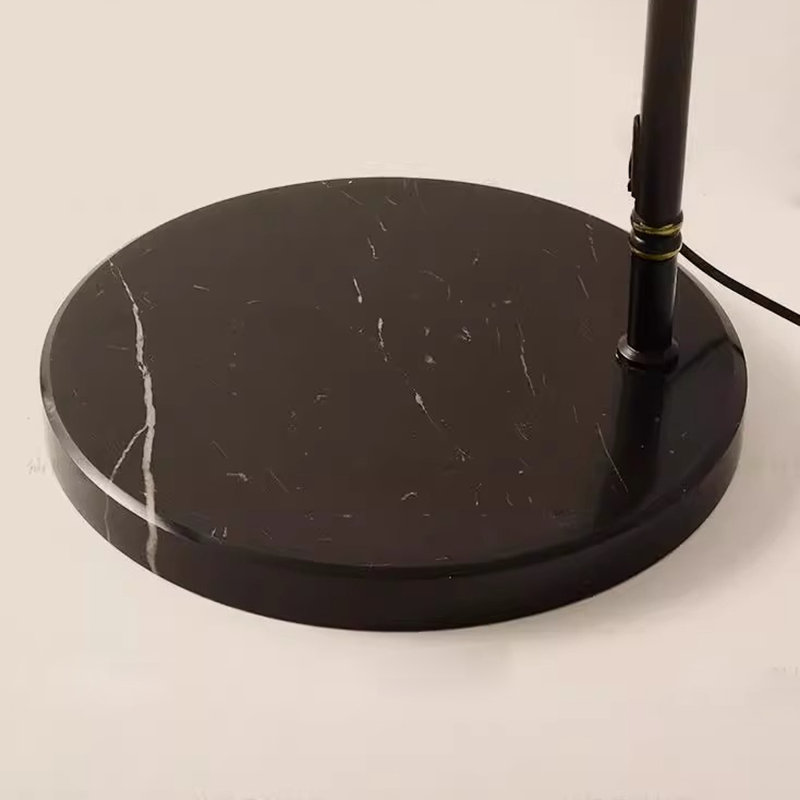 Lampes de plancher en forme de brun et d'herbe noire + fer et marbre