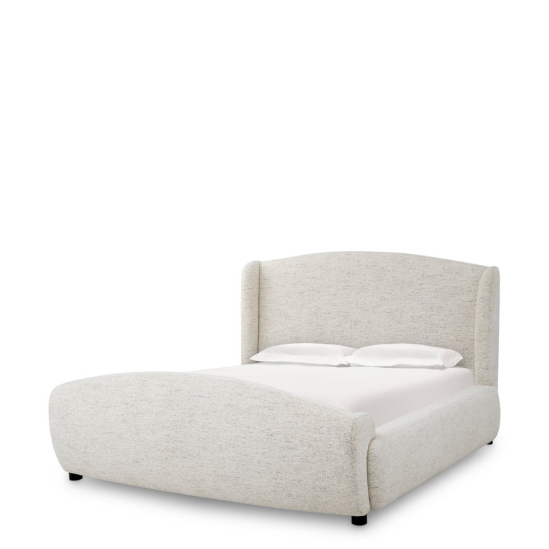 Mellory Upholstered Wingback Bed, Queen