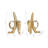 8.75" H Gold Aluminum Banana Bookends