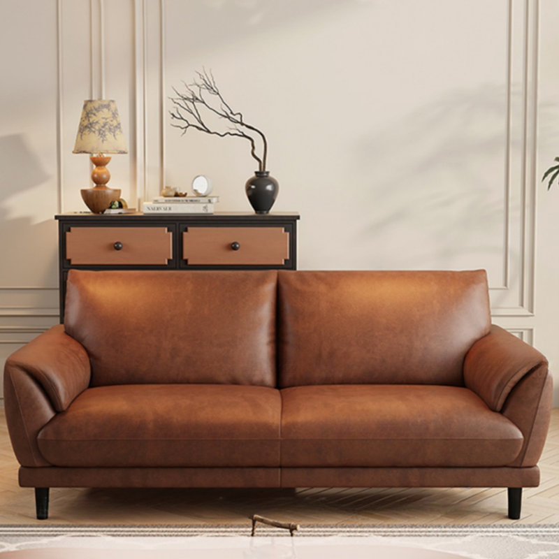Retro Straight - layout Brown Sofa