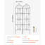 Treillis de jardin en métal pour soutenir les plantes grimpantes en acier inoxydable-682242033