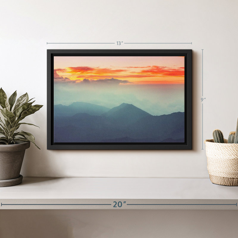 Nature "Art mural matin brumeux Haleakala", H 9 po x l 13 po