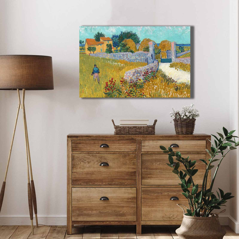 Vincent van Gogh, peinture sur toile décorative de 17,7 po x 27,6 po | 100% toile, 100% cadre en bois (épaisseur: 1,1 pouce) | Superbe pièce d'art pour la décoration intérieure, parfaite pour le salon et les espaces de bureau