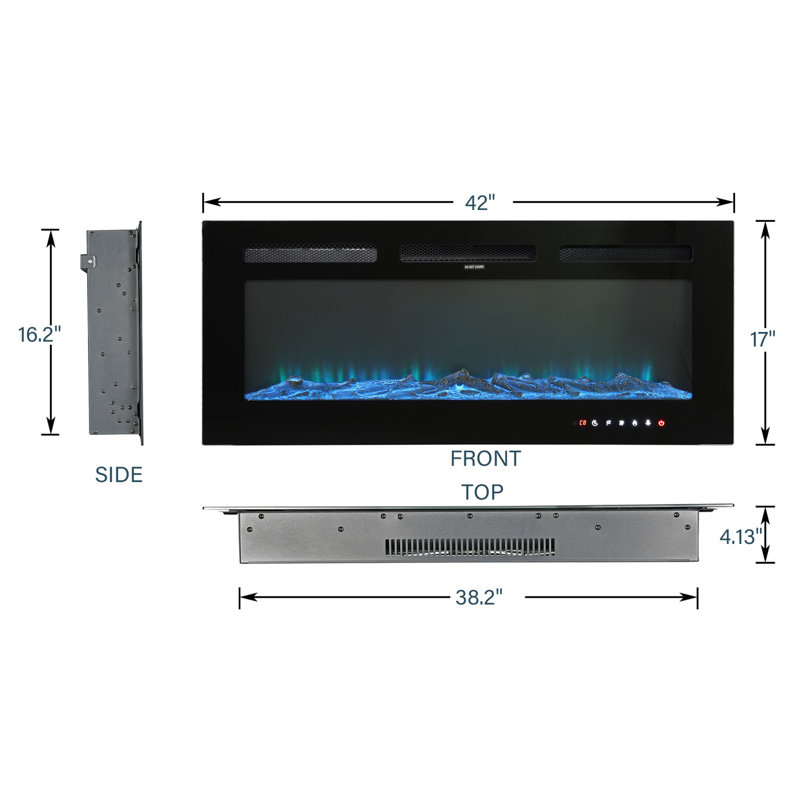 Foyer électrique mural Barnsdale Basics, H 17 po x l 42 po x P 4,1 po