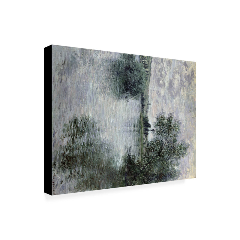 Art mural sur toile tendue, "Claude à Vetheuil 1879" par Claude Monet, décoration murale pour le salon, la chambre à coucher ou le bureau - 18 x 24