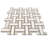 Yarn 1" x 3" Polished Marble Basketweave Mosaic Wall & Floor Tile-40586348