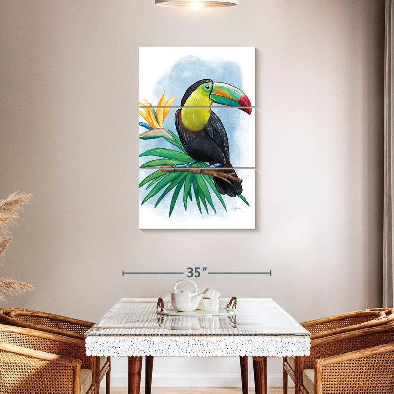 Brampt, style tropical I, H 45 po x l 28 po