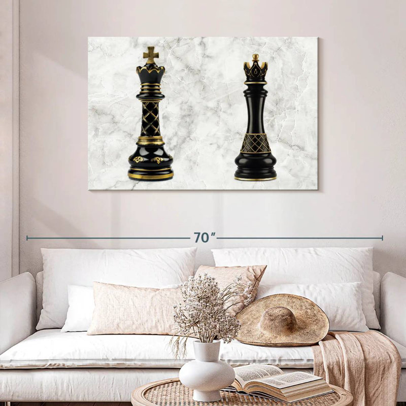 Senne Chess Royalties, 30" H x 45" W