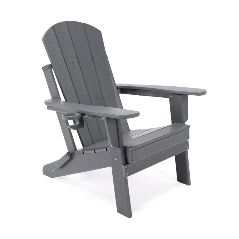 Chaise Adirondack pliante d'extérieur Défino, gris