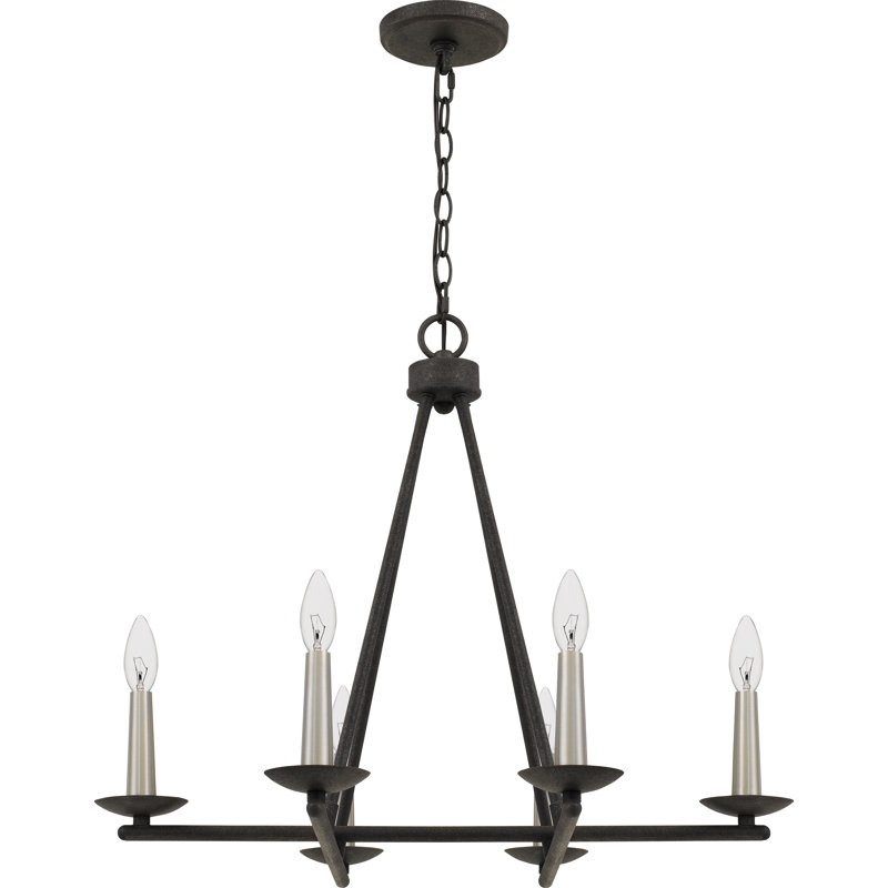 Lustre géométrique 6 lumières façon bougie