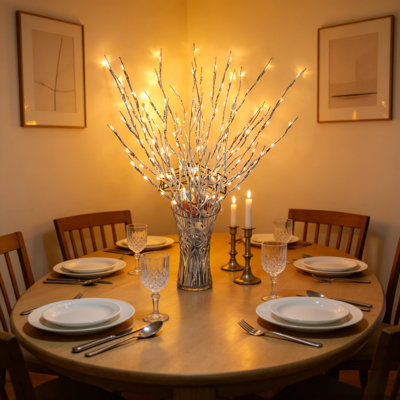 1 PCS 20 DELs Simulé Branche D'arbre, À Piles Fées Lumières Branches De Saule pour Noël Décoration de Chambre À Coucher