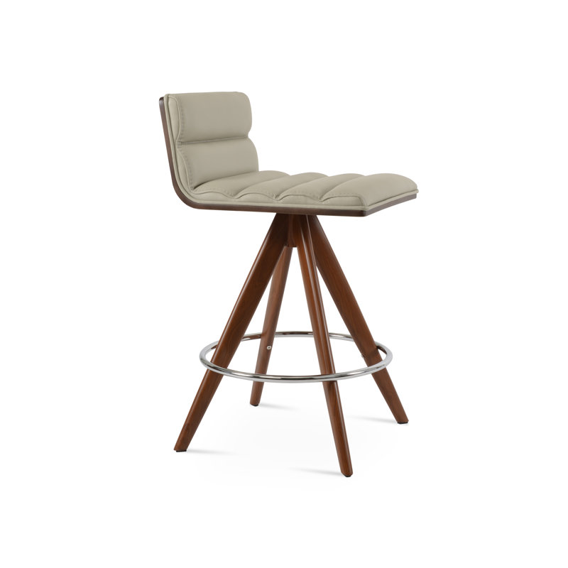 Tabouret pivotant Corona Comfort Pyramid, Tabouret de bar (siège d'une hauteur de 29 po), Gris clair