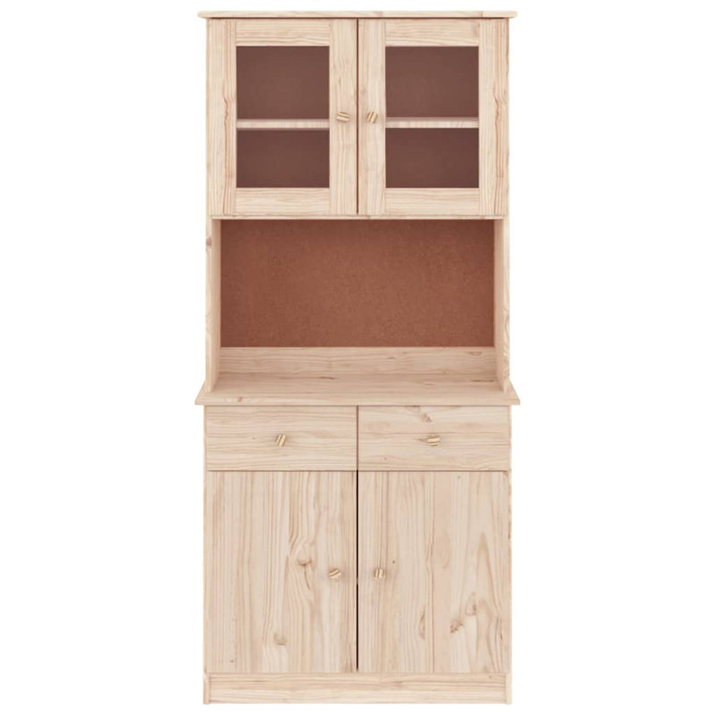 Alizea 77cm Solid Wood Sideboard, Brown