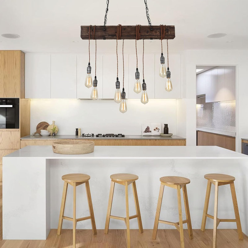 Luminaire suspendu 8 lumières pour îlot de cuisine