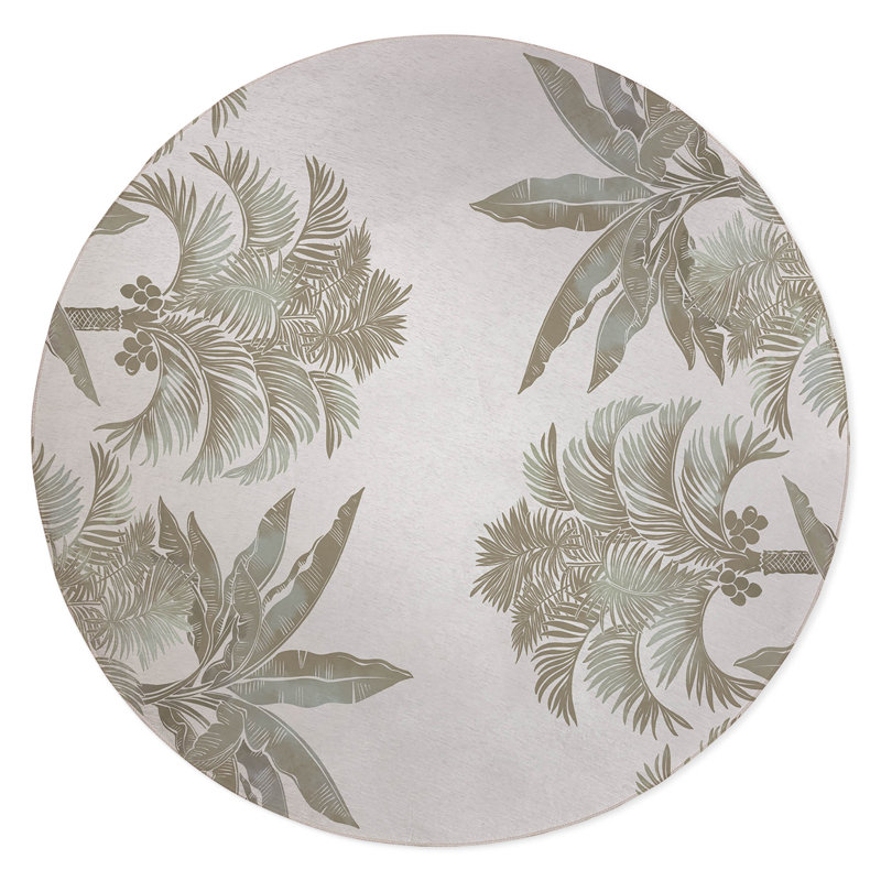 In the Jungle Outdoor Area Rug, Round 5'