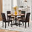 Faux Leather Dining Room Chairs with Rubberwood Legs-234699223