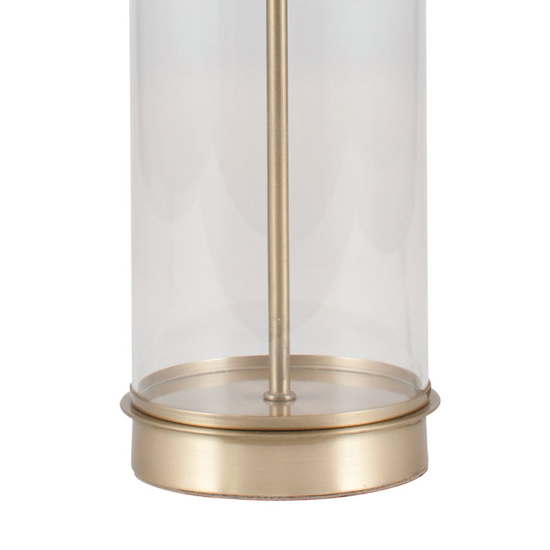Langton Glass Lamp Base Lamp, Clear/Gold