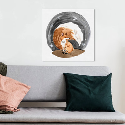 Animals Desert Fox Night Zoo And Wild Animals - Graphic Art on Canvas
