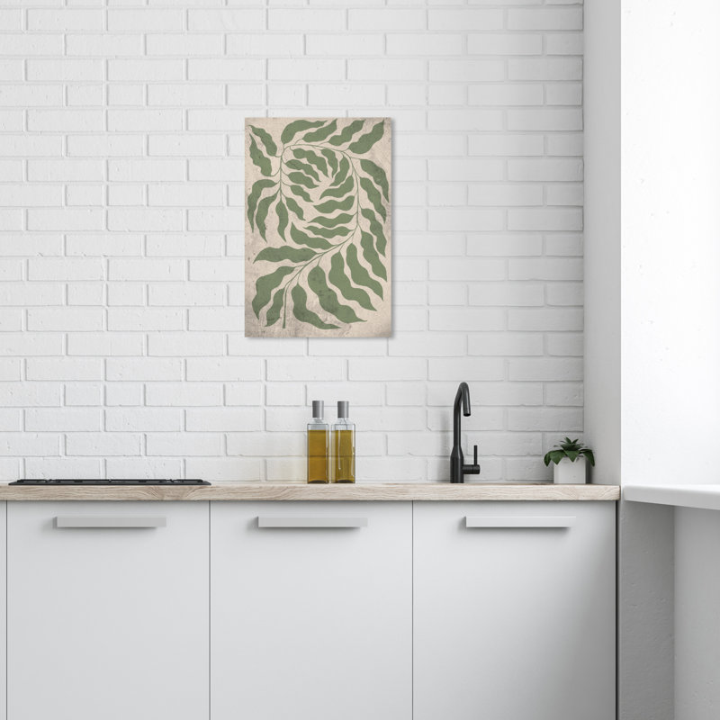«Lakyna Compound Leaves» sur toile, H 24 po x l 16 po x P 0,8 po