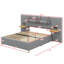 Queen-Sized Upholstered Platform Bed With Two Outlets And USB Ports On Each Side-1350045060