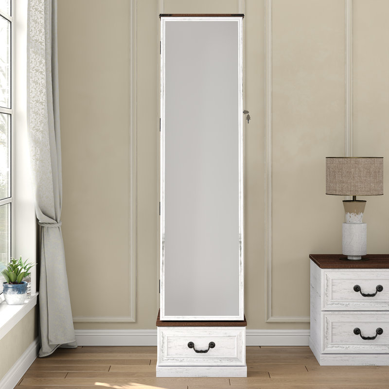 Armoire à bijoux autoportante avec tiroir
