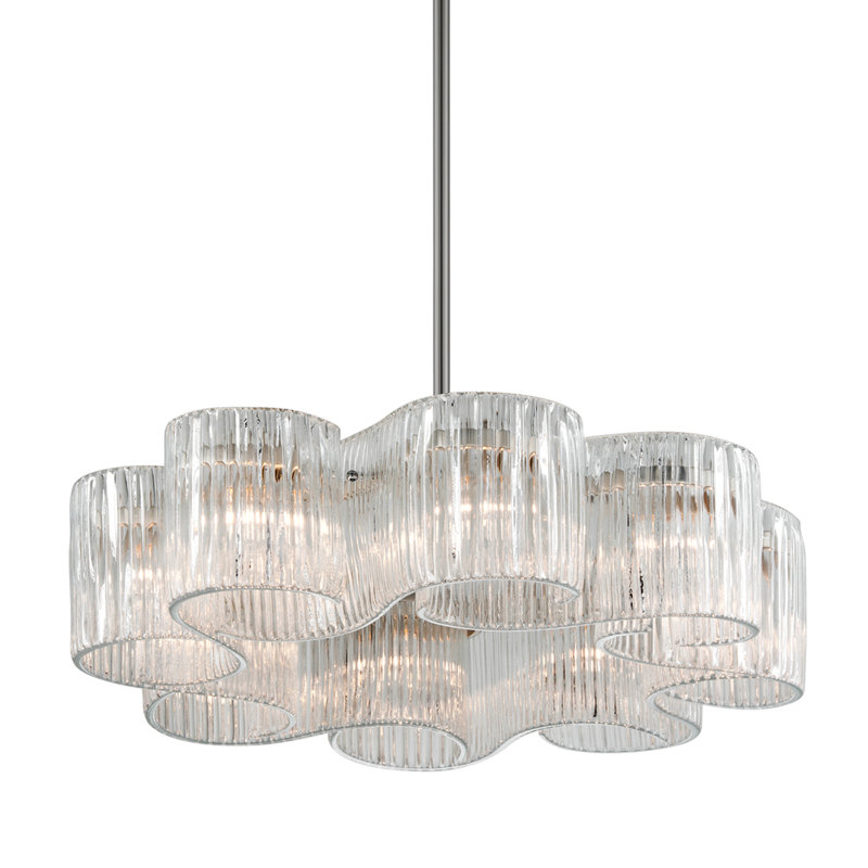 Lustre en roue de chariot unique et remarquable à 8 lumières Circo