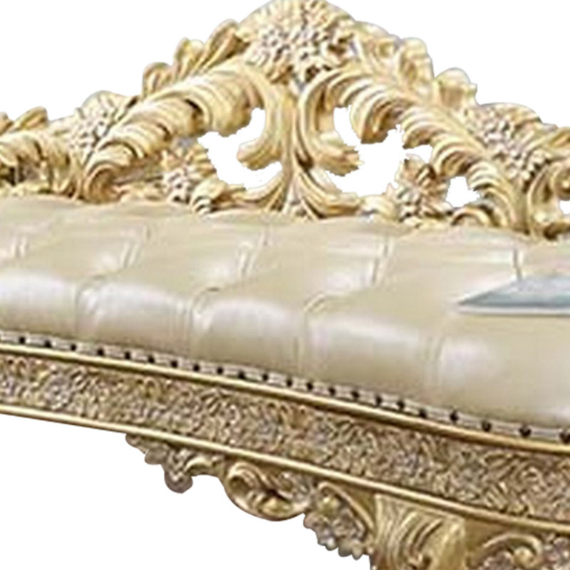 Faux Leather Upholstered Bench