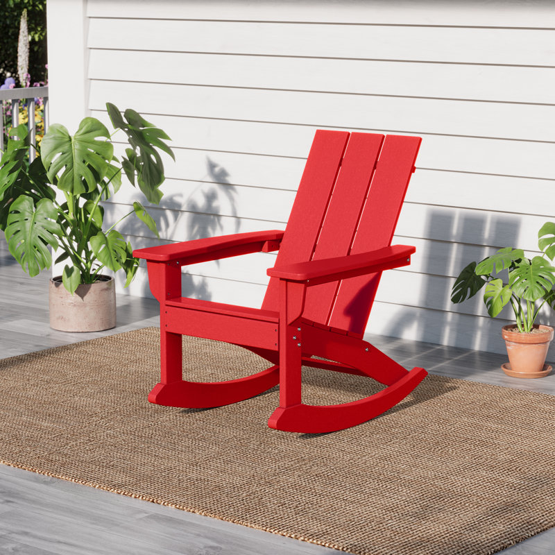 Joubert Outdoor Adirondack Chair, Red