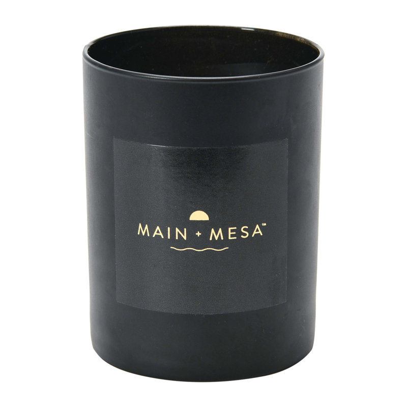 Bougie en verre noir mat et main Main & Mesa