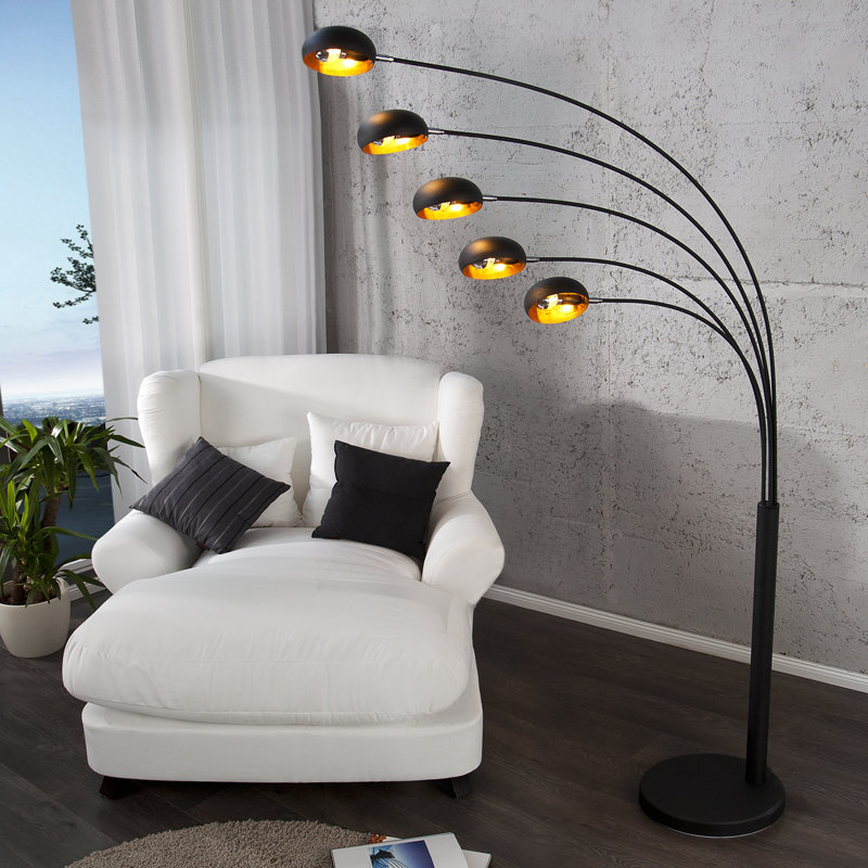 Osmin 205cm Novelty Floor Lamp, Black