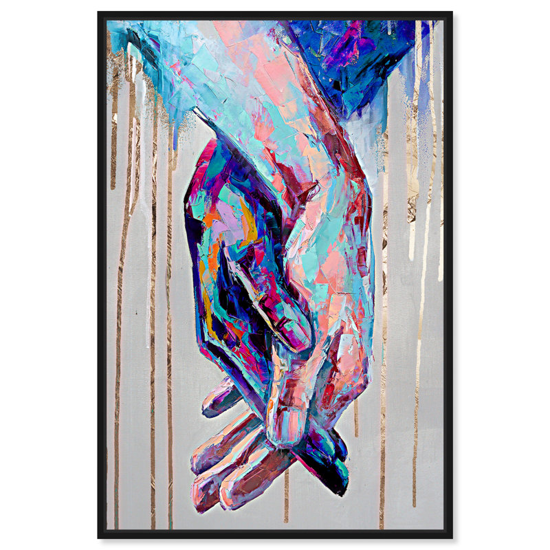 «Abstract Always Together», reproduction d'impression sur toile, H 15 po x l 10 po, Impression encadrée, Noir