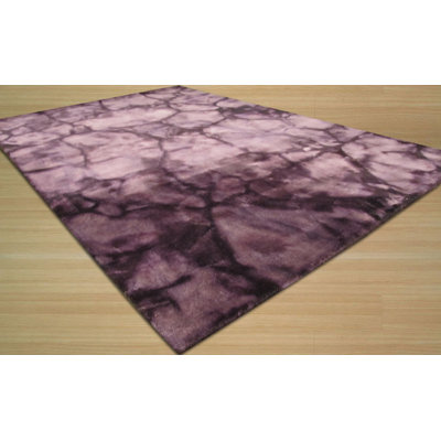 Luthersville Purple Hand Knotted Wool Area Rug