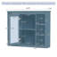 Armoire à pharmacie de 35 po x 28 po, armoire de rangement murale pour salle de bain, armoire de salle de bain moderne avec miroir, armoire à miroir avec 6 tablettes ouvertes (meuble-lavabo non inclus)