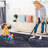 Black Washable Rug 8X10 Area Rug (Black+Gray, 8' X 10')-1312902898