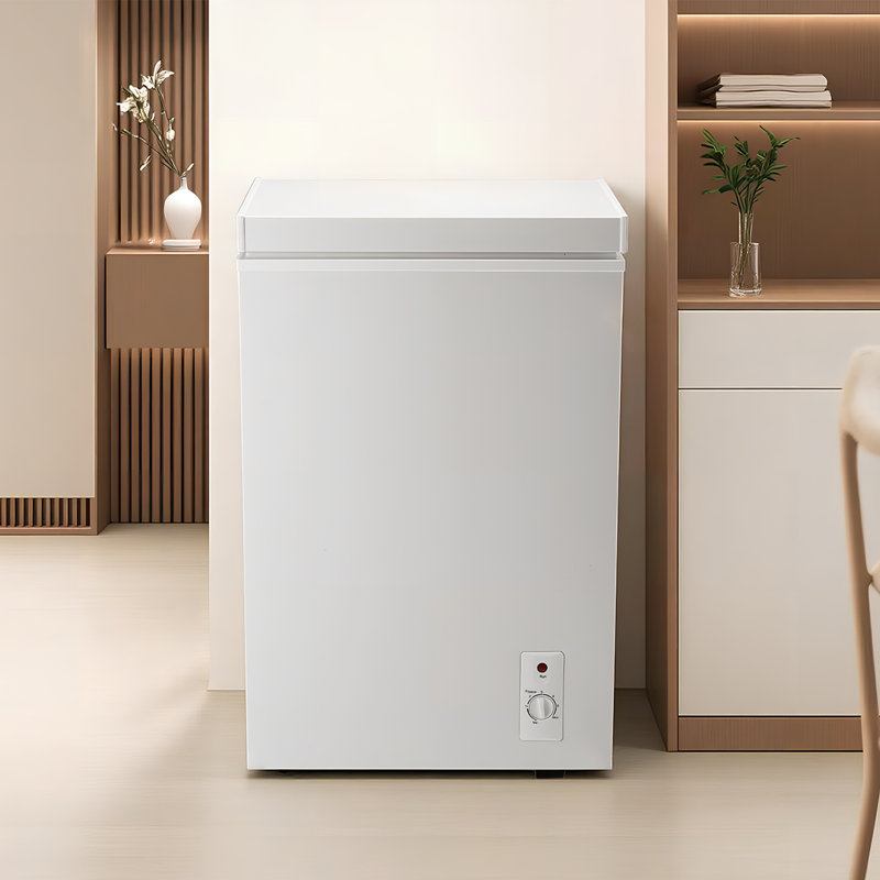 5.0 Cu.ft Chest Freezer With 7 Gears Temperature Control(-16°F To -48°F), Deep Compact Freezer With A Removable Basket, White