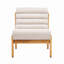 Fauteuil d'appoint Fluffy avec structure en bois massif naturel-1029411590