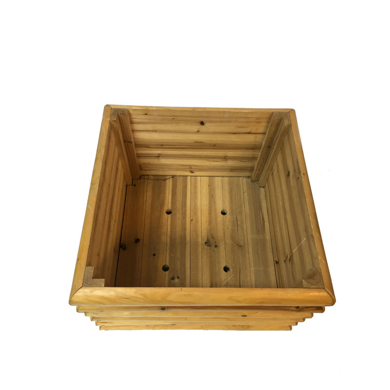 Wood Planter Box, 12" H x 16" W x 16" D