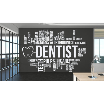 Soins dentaires, autocollant mural, dents, adhésif mural, dents, autocollant mural
