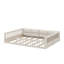 Lit plateforme double tapissier en bois avec garde-corps et coussin-1183061158