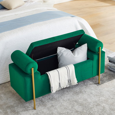 Banc de rangement en tissu Reyanne