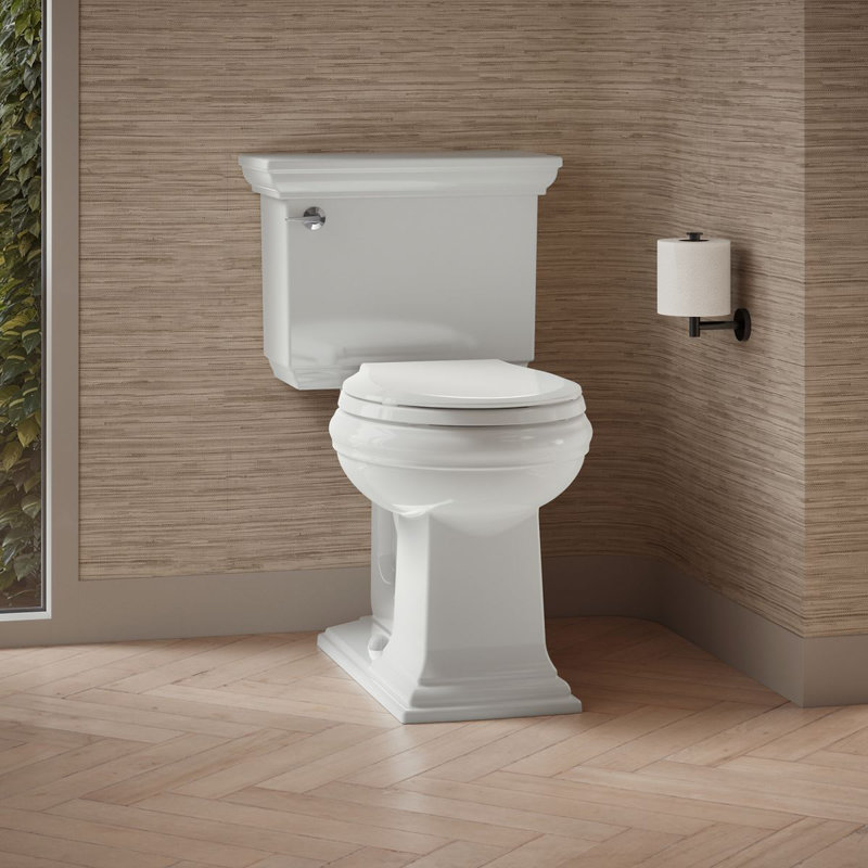 Memoirs® Stately Comfort Height 1.28 gpf Two-piece Round-front Toilet, White, Left-Hand