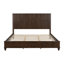 Base de lit en bois massif, cadre de lit plateforme grand avec tête de lit, tête de lit haute en bois naturel, pas de sommier tapissier, beige-1250329559-1250329561