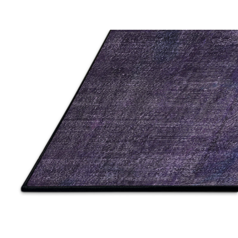 Tapis mauve foncé traditionnel, Rectangle 2 pi x 4 pi
