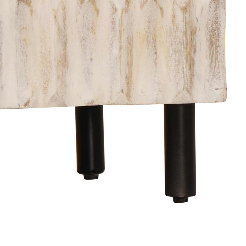 Solid Wood Standard Accent Cabinet, White Wash