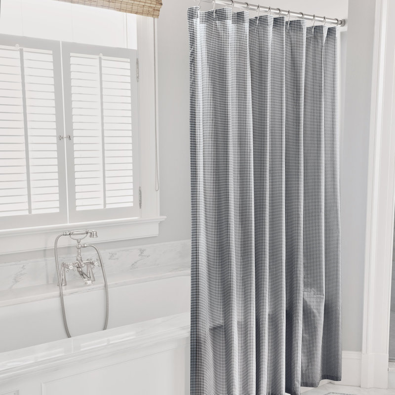 Rideau de douche 100% coton Malaya, Noir