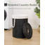 Panier à linge rond en osier avec couvercle, sac amovible et 2 sacs en filet, 72 L (noir)-288155508
